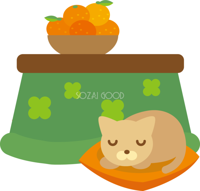 こたつにみかん🍊お寺カレンダー 12月 , 冬といえばこたつにみかん🍊, が。しかし。, 北海道の冬はこたつにみかんのイメージはないんだよな〜,最近はこたつがある家も増えて来てるみたいだけど、, こたつじゃ足りんのだ！, でも、ぬくっとしてるの描きたかったので,こちらの構図にさせていただきました。, 私の幼い頃は冬のみかんは外で凍らせて食べるのが, 楽しみだったなぁ〜🍊,カレンダーイラスト