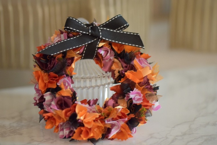 全部100均 ハロウィンリースの作り方