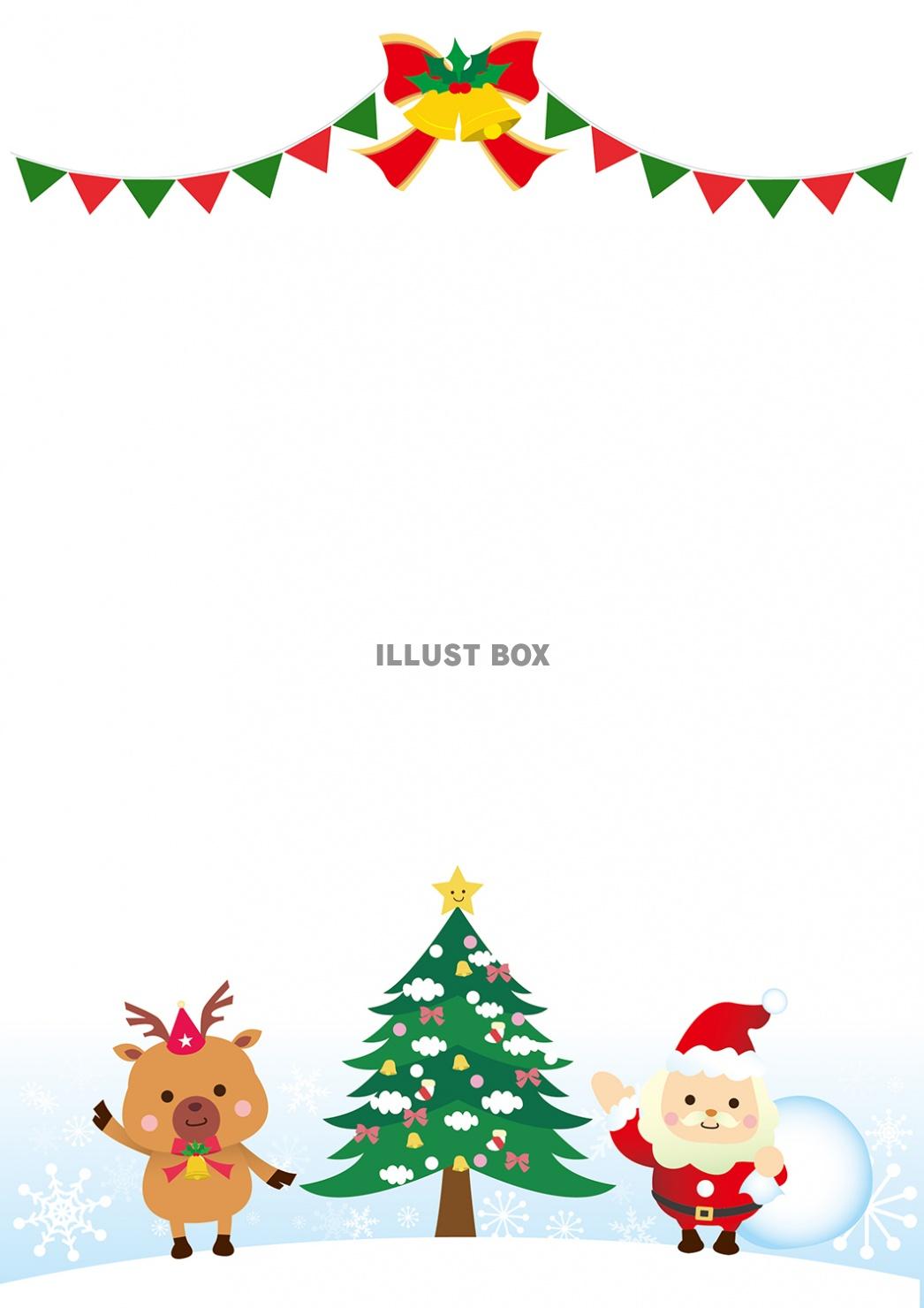 クリスマスオーナメントの背景無料イラスト素材素材ラボ