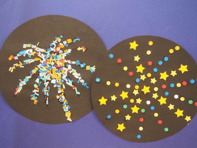 ８月製作 ペーパー芯で花火製作 保育園・幼稚園・こども園- ほいくのおまもり