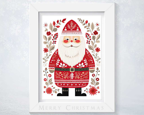 クリスマスイラスト・サンタクロースとトナカイ無料イラスト素材素材ラボ