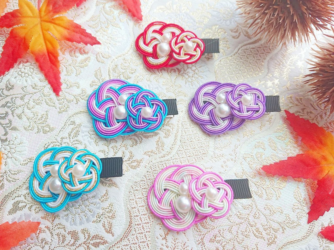 ピンポンマム 水引 金箔 和玉 卒業式 入園式 入学式 夏祭り 花火NANA手作り