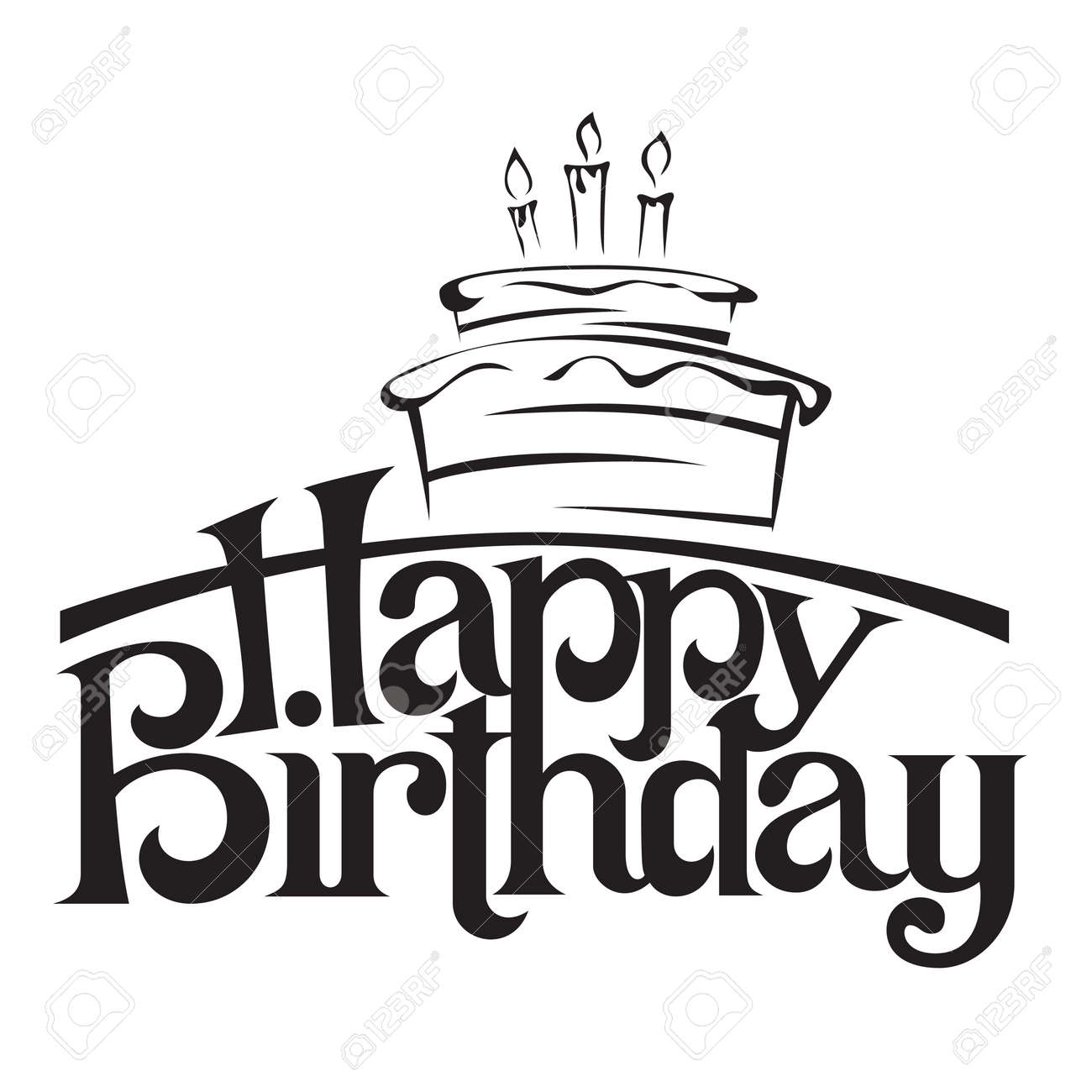 多色の紙の手紙でハッピーバースデーの碑文。透明な背景に多色の紙の文字。のイラスト素材・ベクター Image 97729081