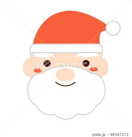 サンタクロース 顔 のイラスト無料のフリー素材 イラストエイト
