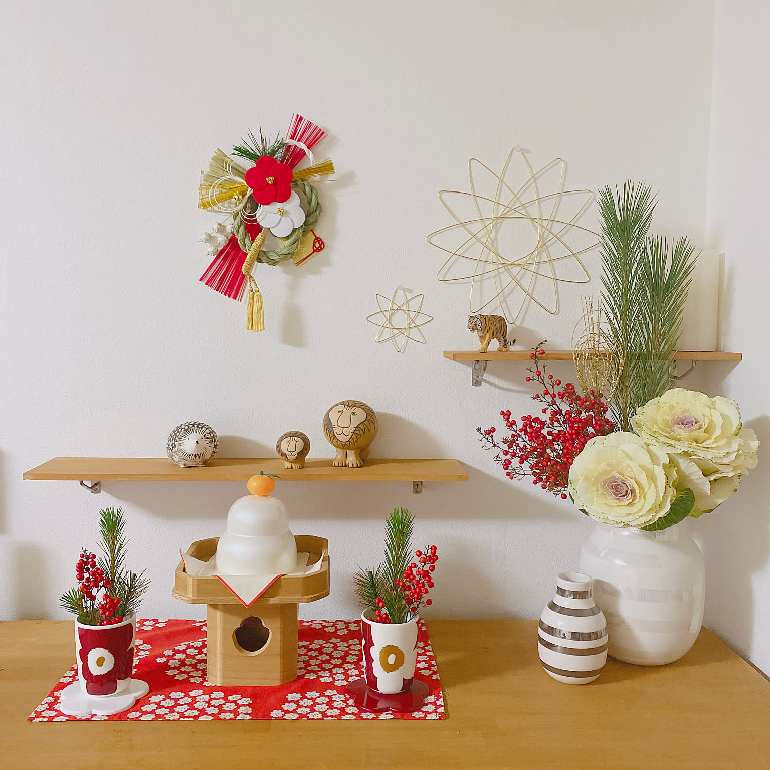 100均 お正月インテリアの商品を使ったおしゃれなインテリア実例RoomClip ルームクリップ