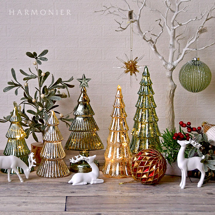 ガラス オーナメント ミニ クリスマス ツリ