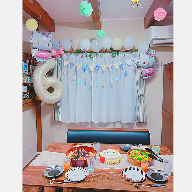 ダイソー100均 ペーパーファン・フラワー＆ガーランド 誕生日パーティーグッズ！飾りつけ実例 - 100均✖Sweetsレシピ‼