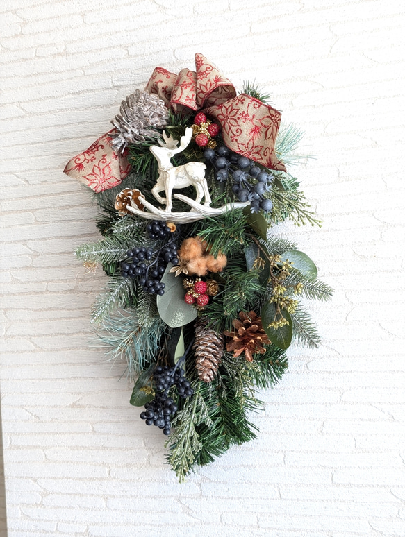 高級 上品 手作り ナチュラル 北欧 部屋 玄関 ナチュラルリース 玄関ドアにオシャレなナチュラルなクリスマススワッグ 2.7m 藤 クリスマスリース手作り 北欧 ナチュラル led 玄関 おしゃれ 大きい 材料 直径50ｃｍ : プリザーブドフラワーコレクション - 通販 - Yahoo