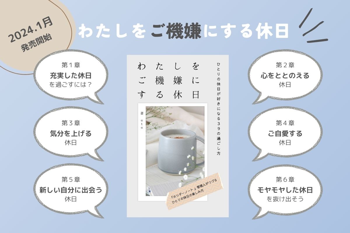 休日の過ごし方をつづった本 Kindle本 を出版しましたホリデーノート