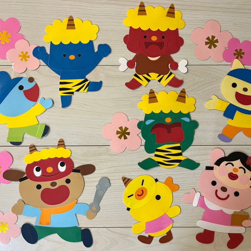 ☆大きな壁面飾り☆豆まき 鬼 節分 金棒 幼稚園保育園施設病院 壁掛けラック・ウォールシェルフ kirakirapikapika 通販6644101Creema クリーマ