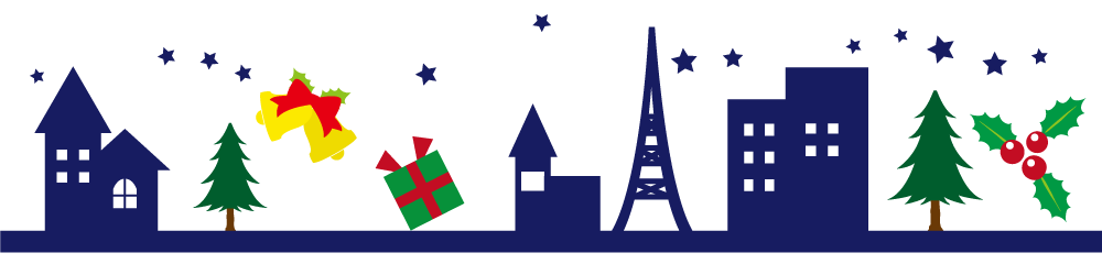 飾り枠・ライン・無料イラスト素材 クリスマス