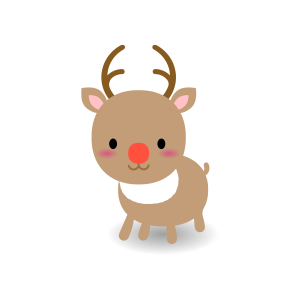 かわいいクリスマスのトナカイイラスト素材透過、PNGフリー画像ダウンロード - Pngtree