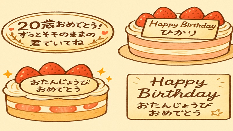 チョコペンでHappy Birthdayの書き方