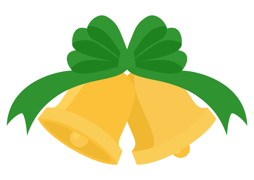 ベルを鳴らすお鼻の赤いトナカイの無料 フリー イラストかわいい手描きの無料素材「てがきっず」保育園・小学校・介護施設にぴったりのフリー素材イラスト