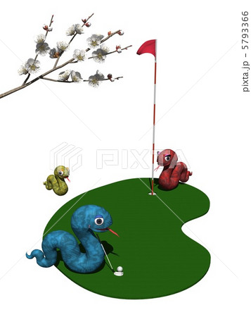 透過PNG 羊たちの休日 パークゴルフ ：イラスト無料