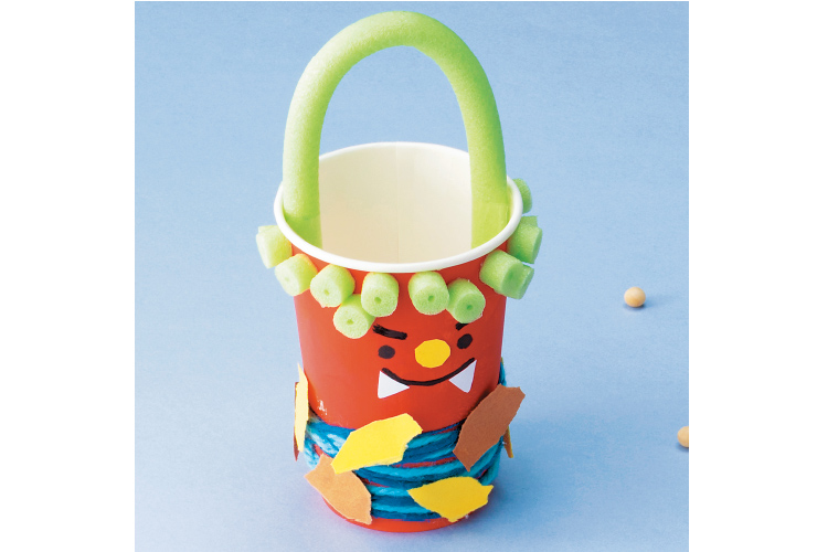 節分製作 鬼の豆入れ２～牛乳パック使用！3歳児4歳児5歳児おすすめ～