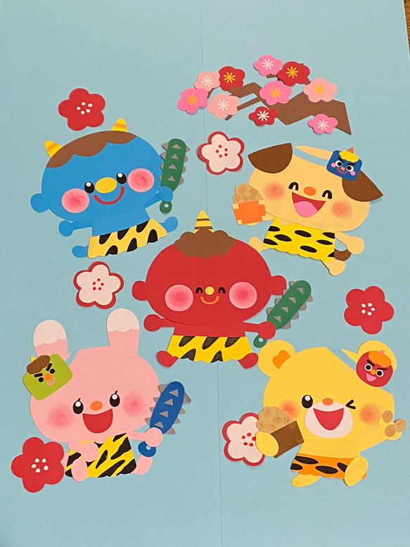 壁面飾り工房 「節分壁面飾りまとめ」 春 冬 節分 介護施設 デイサービス 老人ホーム 幼稚園 保育園 学校 ☆壁面飾り 標準サイズ サイズ変更可能 「 節分壁面飾りまとめ」 春 冬 節分 介護施設 デイサービス 老人ホーム 幼稚園 保育園 学校☆ - ☆ 壁面飾り工房