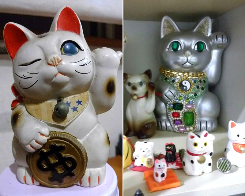 招き猫 30㌢ 伏見稲荷購入 千客万来 黒左手 大福運 一尺 神社 商売 神様