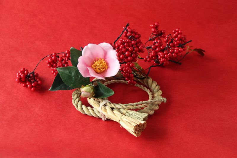 正月飾り 玄関 おしゃれ 手作り モダン 花 木 お正月飾り 使い回し 新年飾り - メルカリ