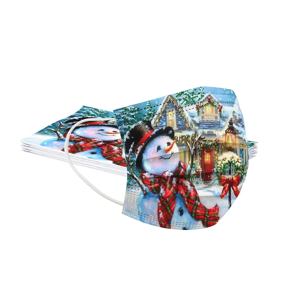 Amazon.co.jp: クリスマス マスク 不織布 10枚入り マスク 不織布 ハロウィン クリスマス 柄マスク 使い捨てマスク 三層構造大人用サイズ 超立体マスク mask 大人用 サンタクロース かわいい 柄豊富 通気性 超快適マスク 文化祭 新年会 通学 通勤 プレゼント1: