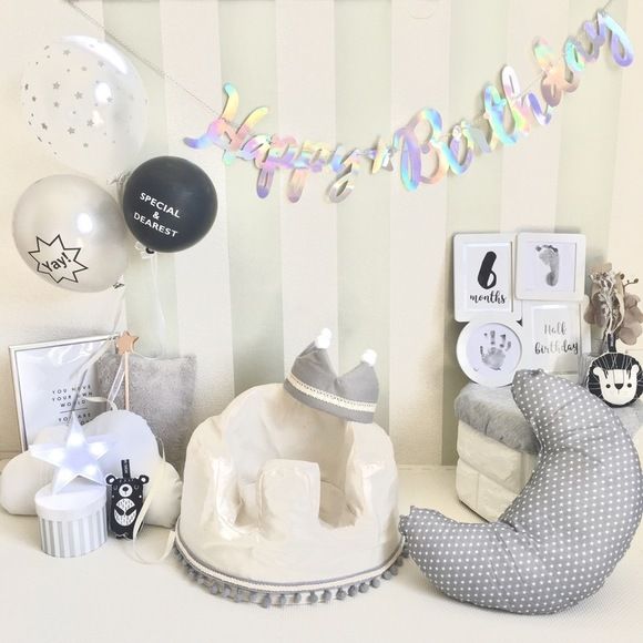 ハーフバースデー装飾アイテムセット 記念日 ベビー マンスリーフォト 出産祝い - メルカリ