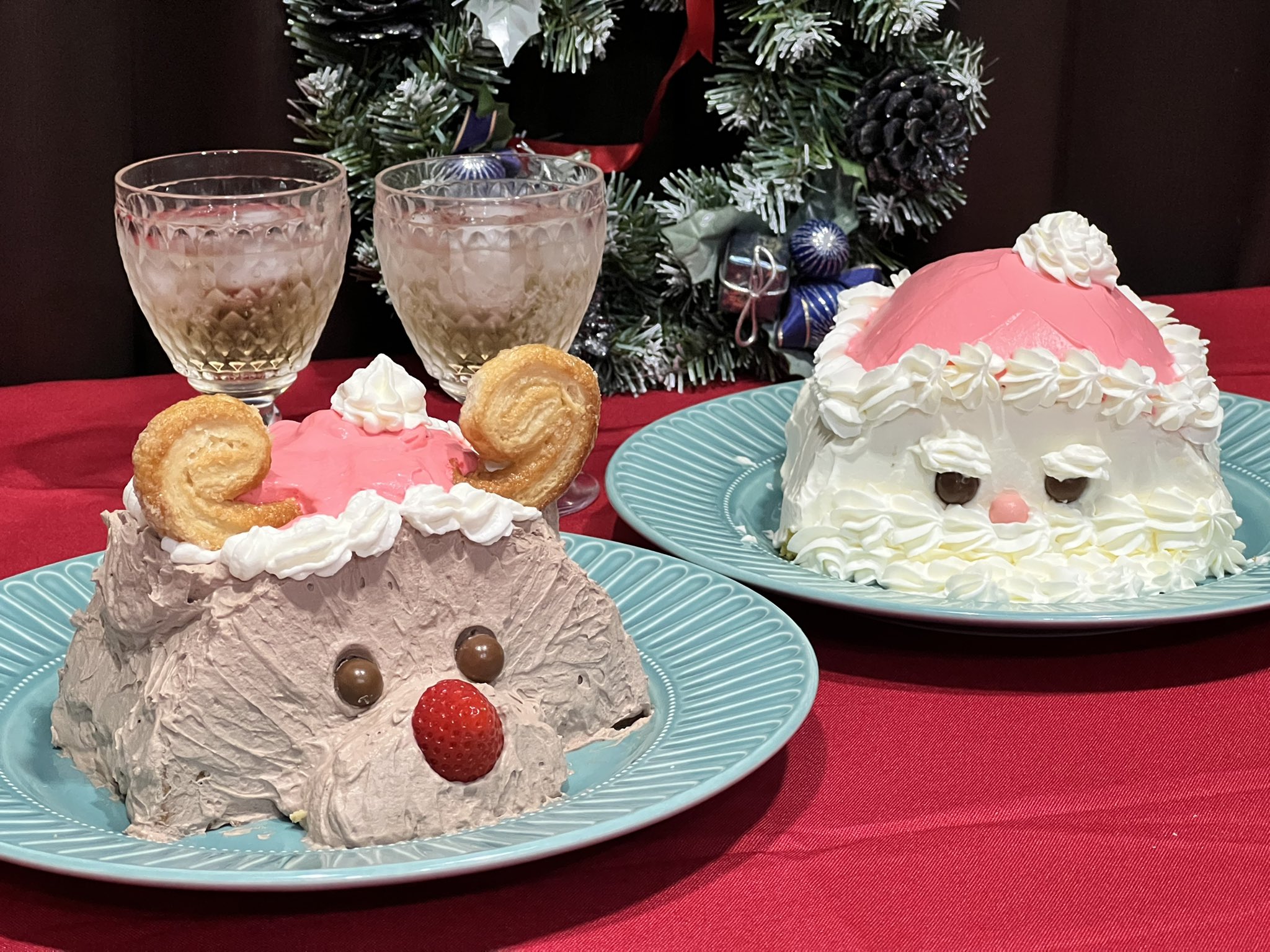 サンタクロースのデコレーションケーキの作り方