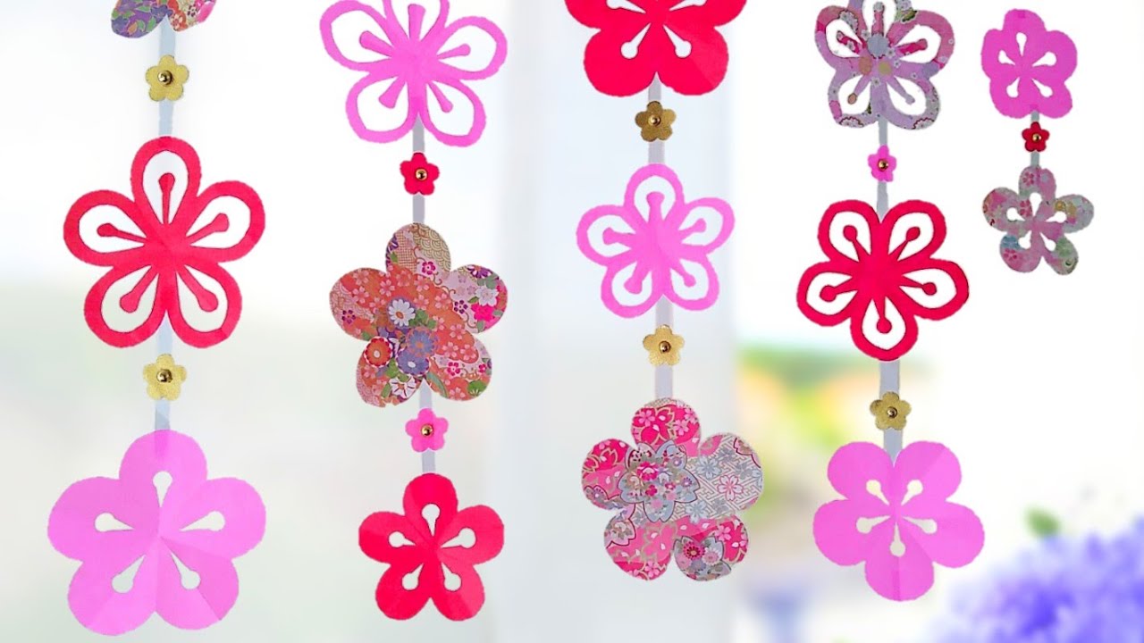 ひな祭り折り紙リース！ お雛様・お内裏様と桃の花土台で手作り飾り工作・自由研究All About