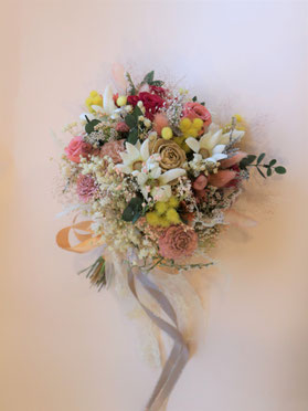 ウェディングブーケ 手作りキット アネモネ 造花 ホワイト クラッチブーケ ブライダル ブーケトス 結婚式 ２次会 -アトリエブルージュ・flower shop - プレゼント＆ギフトのギフトモール