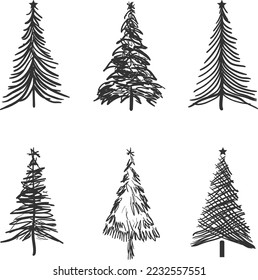 クリスマスツリー線画 - CLIP STUDIO ASSETS