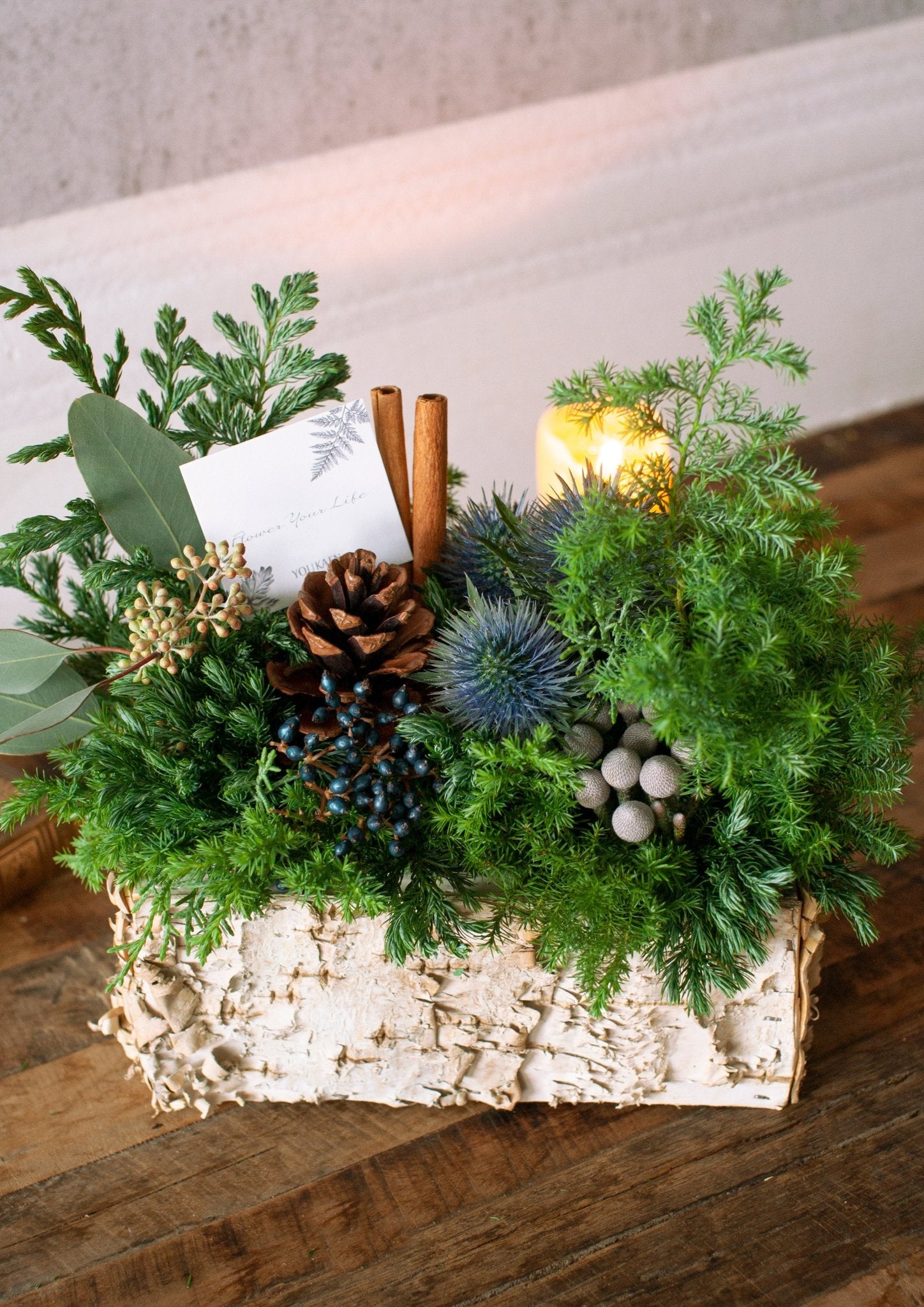 クリスマス キャンドルアレンジメント 2020.12.05フラワーアレンジメントのデザイン集