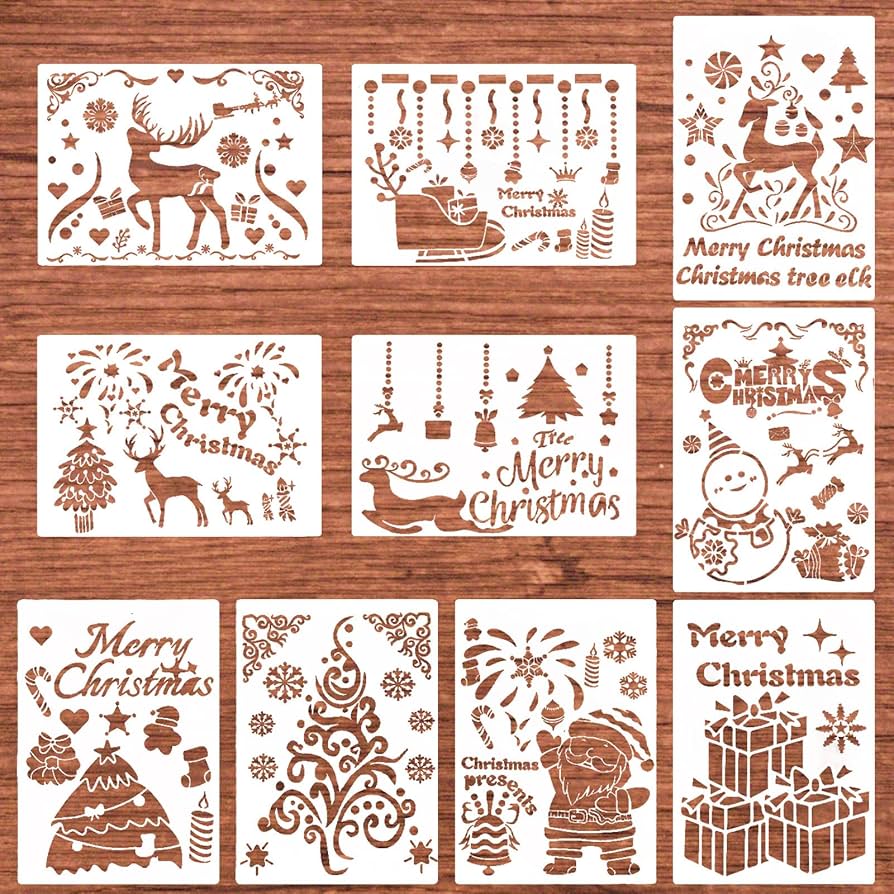 ステンシルシート クリスマス 描画 テンプレート ステンシルプレート 模様 サンタクロース ツリー 15x15cm : コペフラップ - 通販 -Yahoo!ショッピング