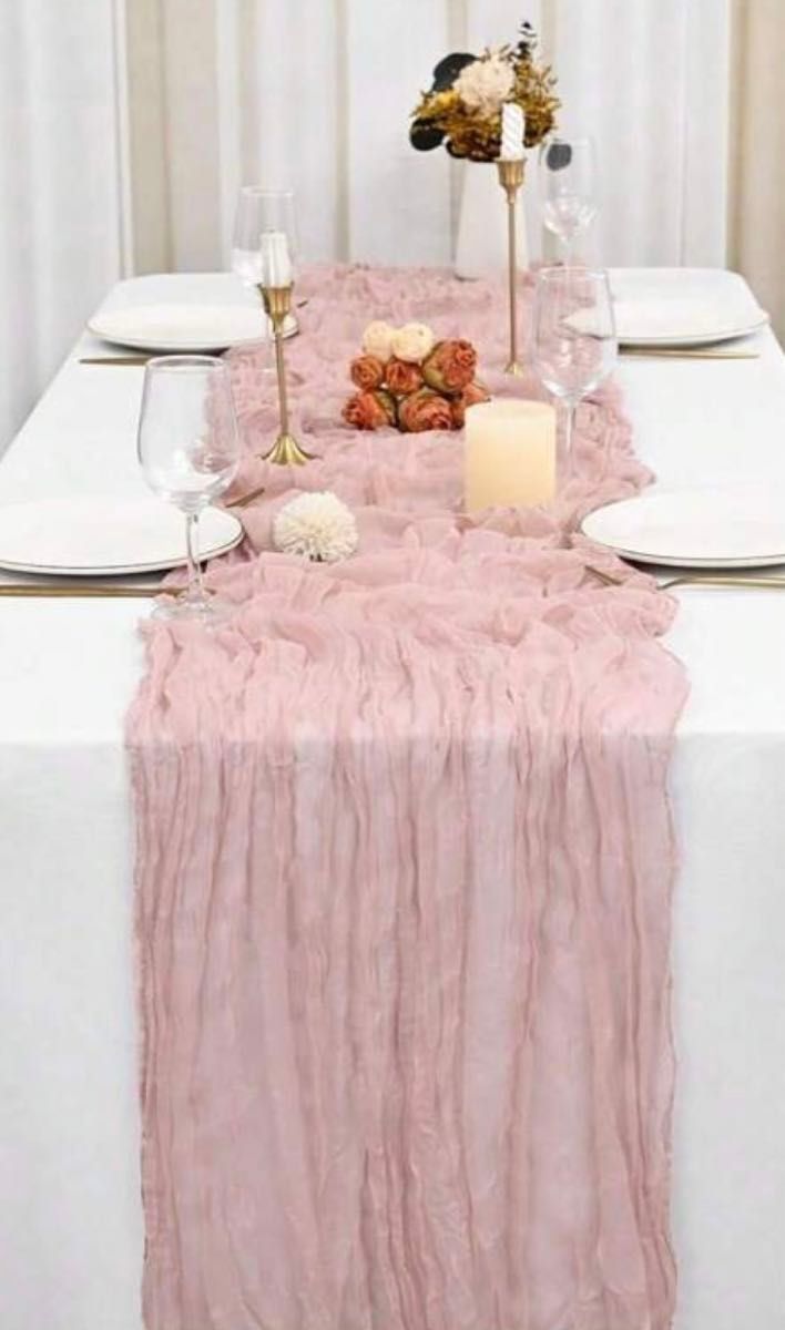 yuboo ピンクファー ドレッサーランナー ふわふわふわふわボーホーテーブルランナー ドレッサーカバートップ 寝室 結婚式 誕生日 2ピース ピンクフェイクファー テーブルランナー モダン ふわふわ ドレッサー テーブルランナー ソフト 冬用テーブルランナー 冬の