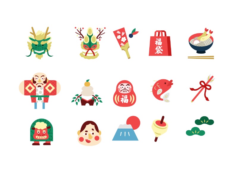 2024年度版！お正月の無料イラスト◎使いやすくてかわいい商用フリー素材集介護アンテナ