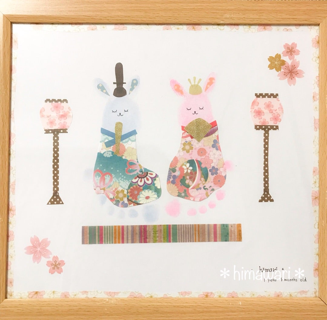 ひな祭り・初節句の飾り付け・デコレーション・思い出に！手形足形アートずぼらワーママのゆるく楽しい子育て・育児ブログがんばらない私時間