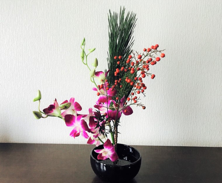 お正月アレンジメント〜竹フラワーギフトMaryPoppins