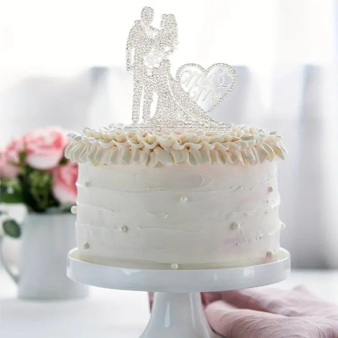 ウェディングケーキトッパー 結婚式 シンプル ワイヤークラフト ワイヤーアート ケーキトッパー Petit Hug 通販19343380Creema クリーマ