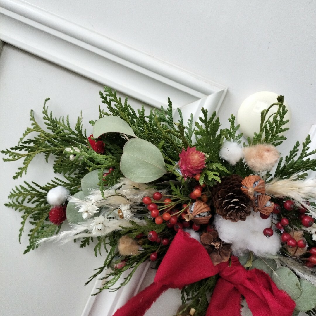 見本クリスマス横長スワッグ