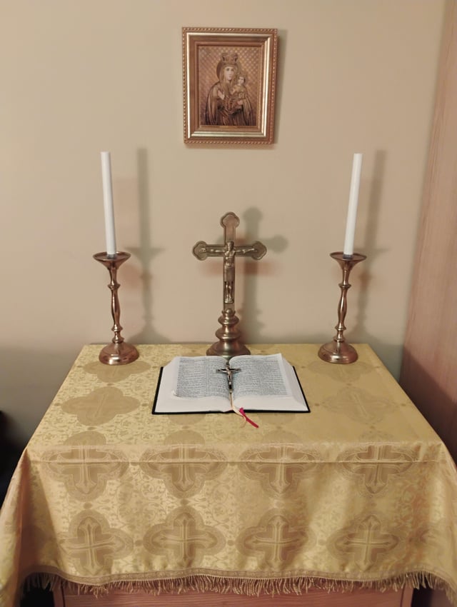 漆塗り家庭祭壇 カトリック家庭祭壇、キリスト教家庭祭壇