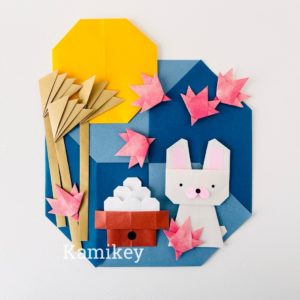 9月の折り紙 十五夜に☆簡単お月見製作☆月見団子 平面 の折り方作り方│子供と楽しむ折り紙・工作