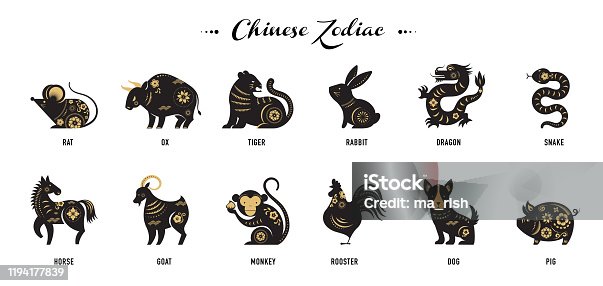 かわいいお正月の十二支動物セット 手描きイラストのイラスト素材89218149- PIXTA