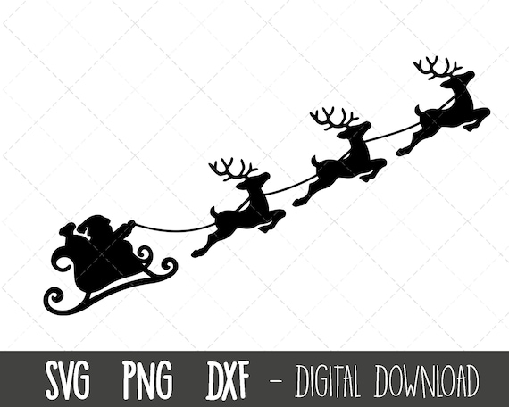 サンタクロースのそりのシルエットの白黒の祝日,ホリデーイメージ_グラフィックス id380453615_PRF画像フォーマットPSD_jp.lovepik.com