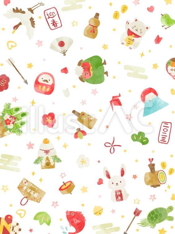 羽子板と門松の上下金箔のお正月フレーム飾り枠イラスト無料イラスト かわいいフリー素材集 フレームぽけっと