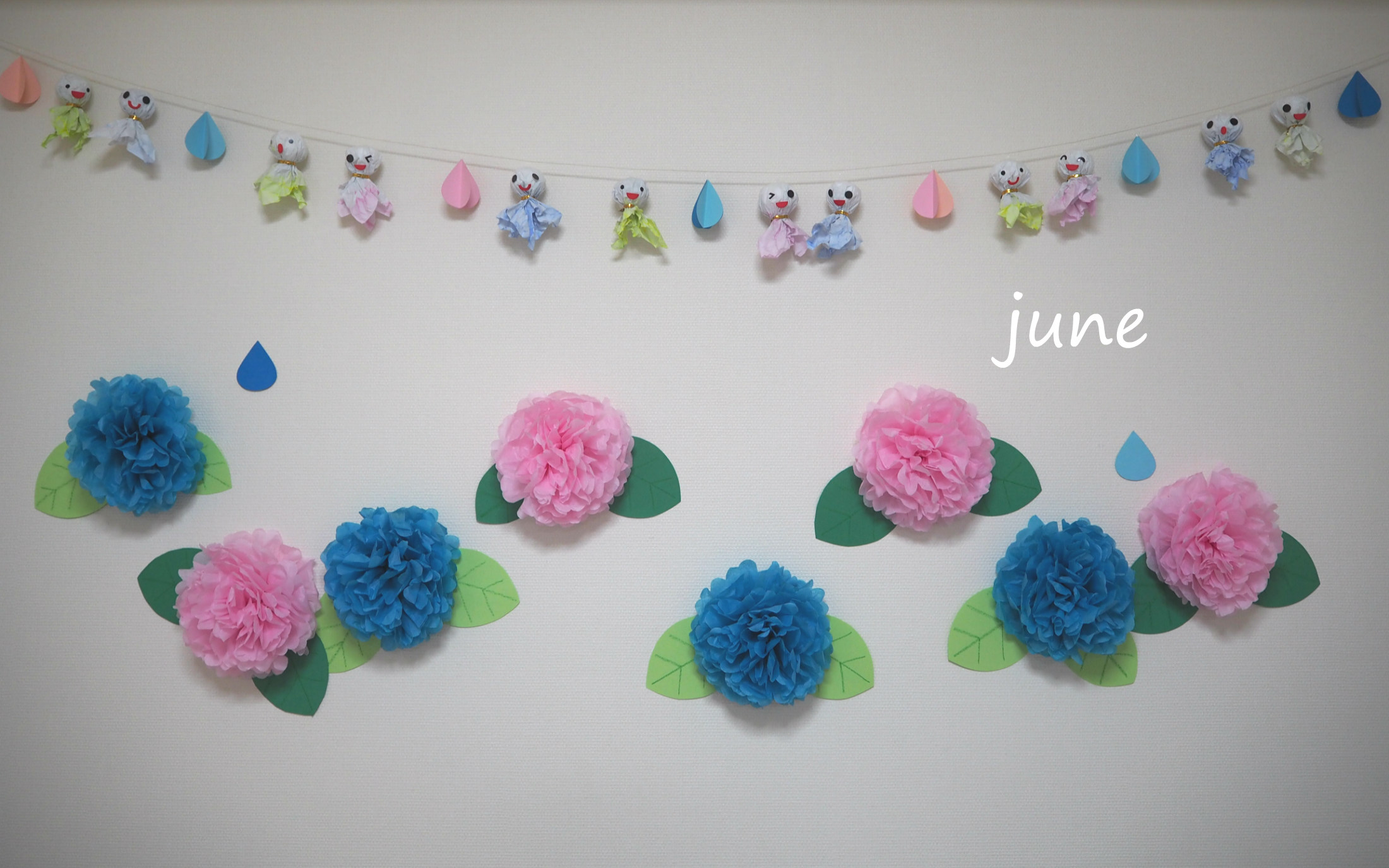 梅雨の飾り、しずくのモビールを折り紙で簡単に作る作り方を紹介！6月の雨の時期にいかがでしょう