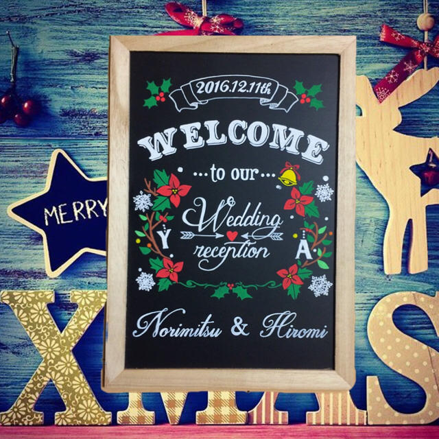 クリスマスにチョークレタリング！大人黒板の描き方 chalkart:christmas:diy