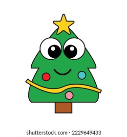 フラットと漫画のスタイルのかわいいグリンチ クリスマス キャラクターPremiumベクトル素材