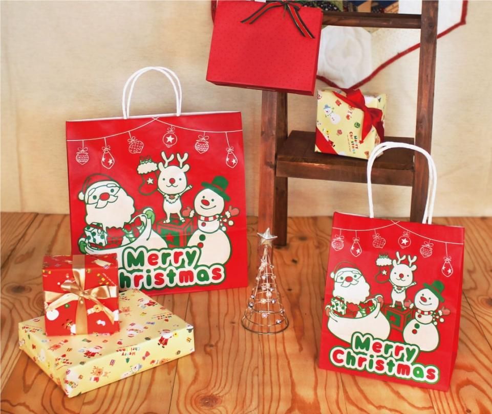 AmazonLIHAO クリスマス ラッピング 袋 紙袋 12枚入 手提げ クリスマス 袋 らっぴんぐ袋 記名でき プレゼント 袋 小ギフトラッピング 包装 手提げ袋 小分け 袋 ギフトバッグ ペーパーバッグ かわいい おしゃれギフトバッグ・袋文房具・オフィス用品