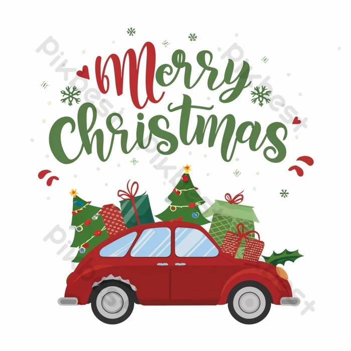 MerryChristmas」の文字のイラスト02無料のフリー素材 イラストエイト