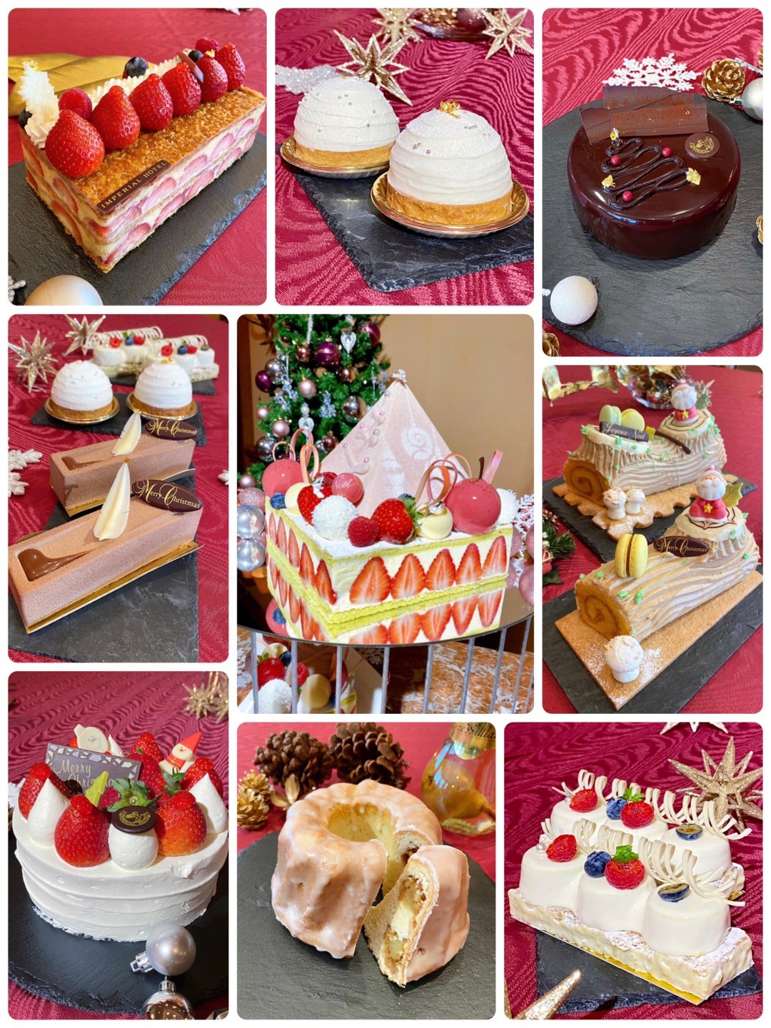 帝国ホテル 大阪のクリスマスケーキ2023、希少苺「古都華」のホワイトチョコムース×ピスタチオタルト - ファッションプレス