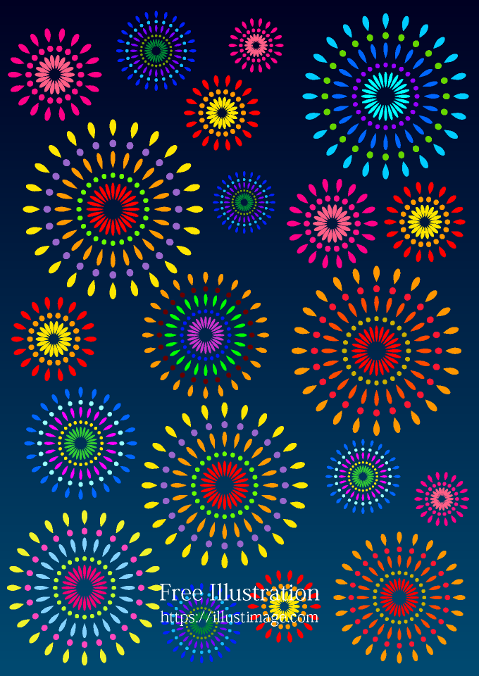 フリーイラスト打ち上げ花火の飾り枠でアハ体験GAHAG著作権フリー写真・イラスト素材集 - GAHAG著作権フリー写真・イラスト 素材集