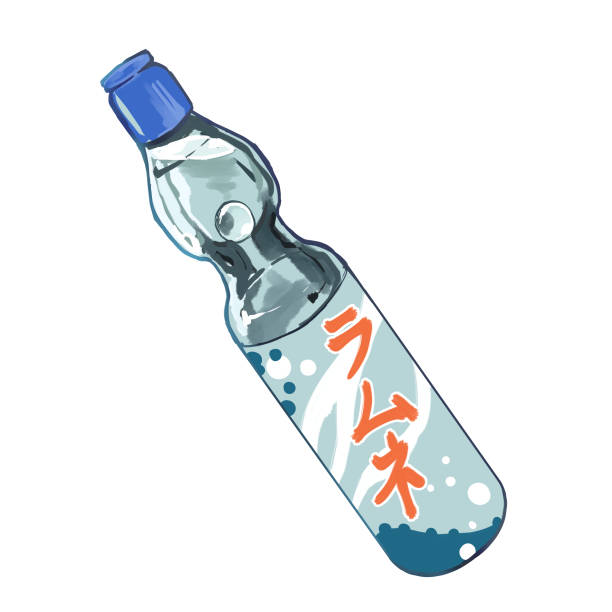 屋台のラムネイラストのフリー素材イラストイメージ